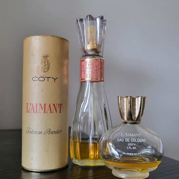 Vintage Coty L'AIMANT Cologne + Talc Lot - Picture 1 of 1